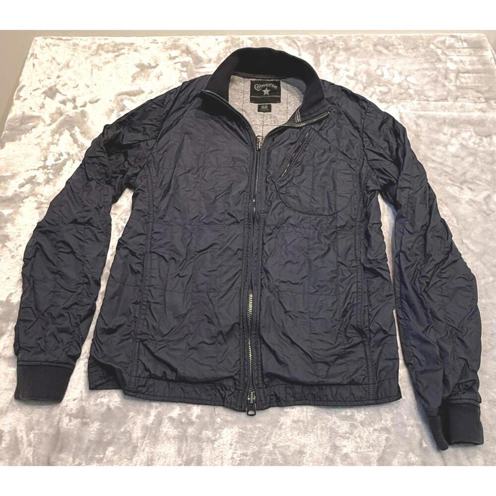 Vtg Converse Chuck Taylor Men's Bomber‎ Jacket Size Medium in Navy